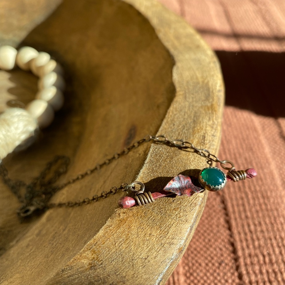 Unusual artsy necklace.